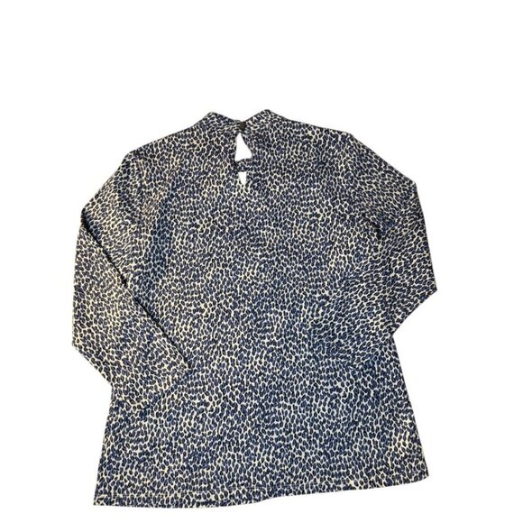 J. McLaughlin blue leopard print blouse size small - Picture 2 of 13